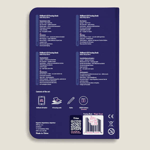 Outlet - Tablet Graficzny z kartami pracy do rysowania - KidBook - Magic Forest