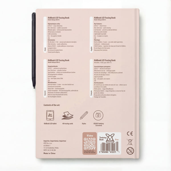 Tablet Graficzny z kartami pracy do rysowania - KidBook - Rabbit